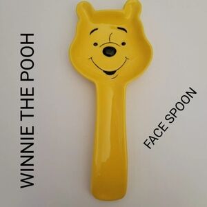 NEW Disney Winnie the Pooh Face Spoon Rest Holder Yellow